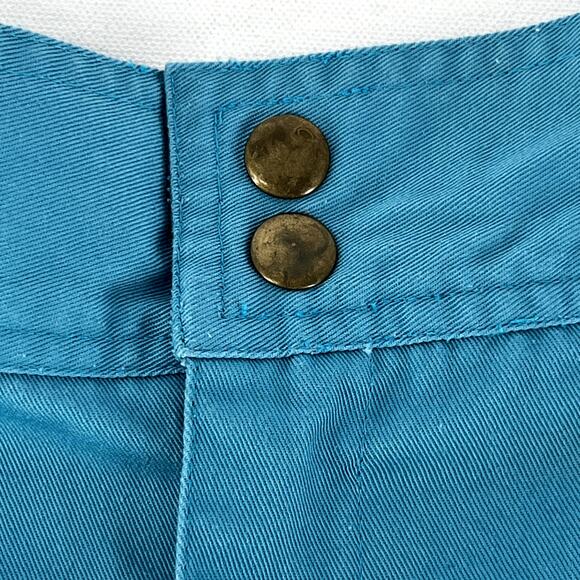 Vintage 80s {Harbor Lights} A-Line High-Waist Mom Shorts Turquoise Blue Medium - Picture 6 of 9